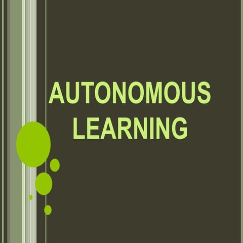 Autonomous learning
