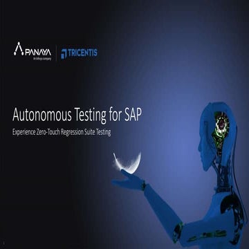 Autonomous Testing for SAP 