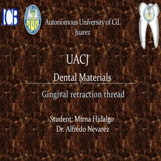 Gingival retraction thread