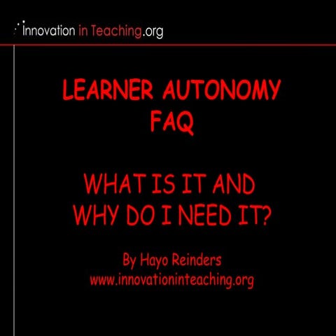 Learner Autonomy FAQ