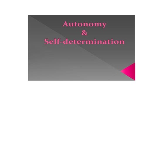 Autonomy 