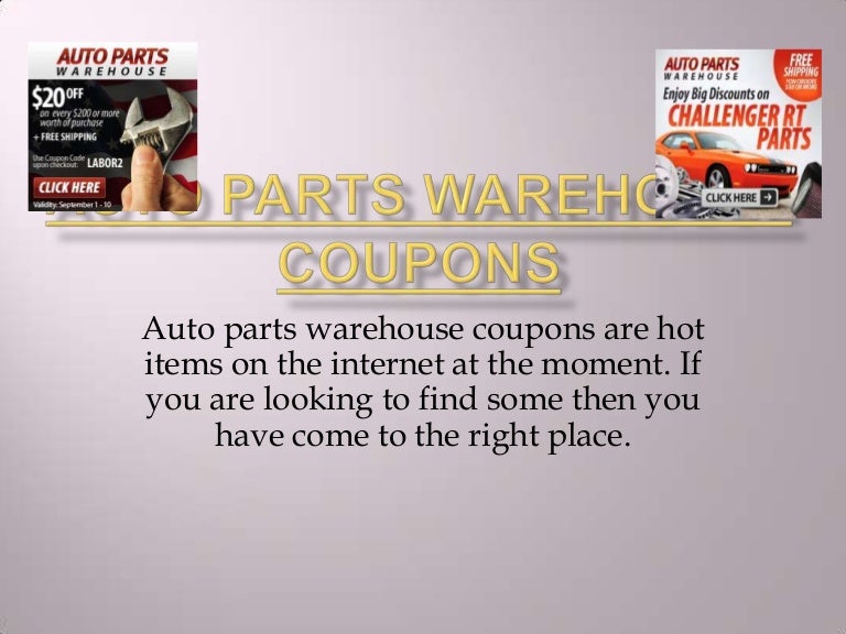 Auto parts warehouse coupons