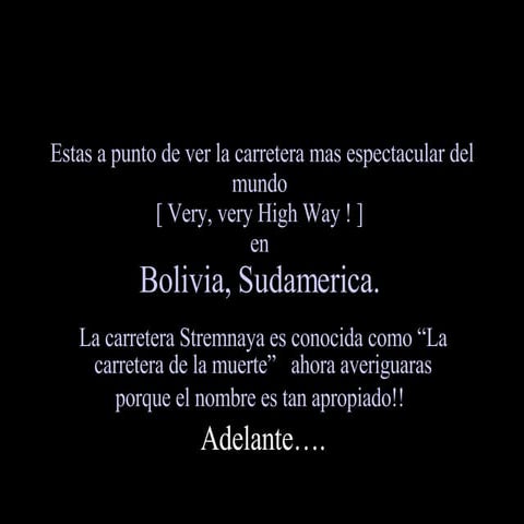 Autopistas en Bolivia
