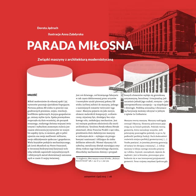 Parada miłosna. Związki maszyny z architekturą modernistyczną.