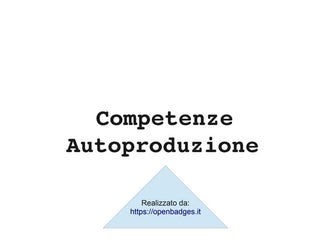 Incentivare l'autoproduzione digitale