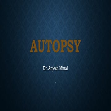 Medicolegal Autopsy presentation with video