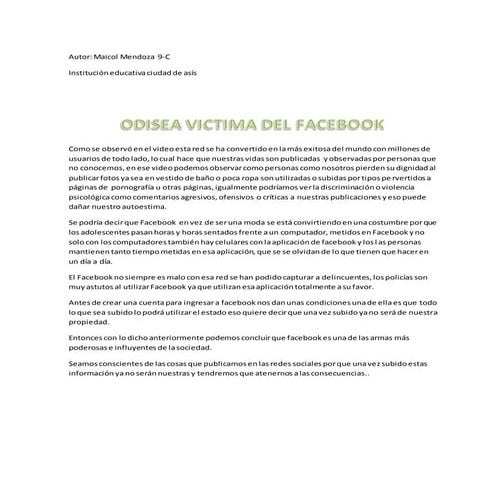 Conclusion de facebook | DOCX
