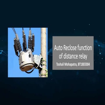 Auto Reclose Function of Distance Relays
