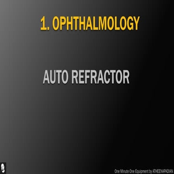 Autorefractor - Medical Equipment