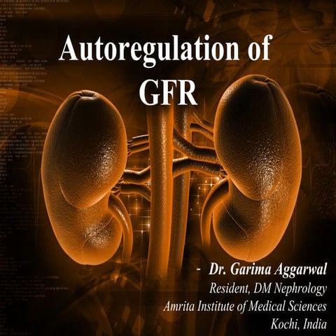 Autoregulation of Glomerular Filtration Rate