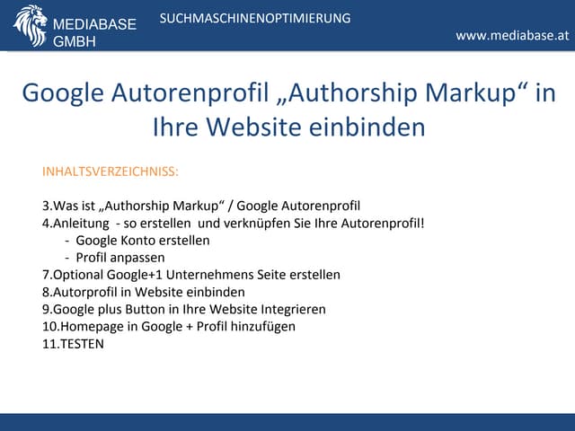 Autorenprofil "Authorship Markup" f...