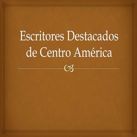 Autores de centro américa