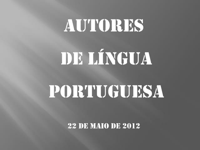 Autores de língua portuguesa