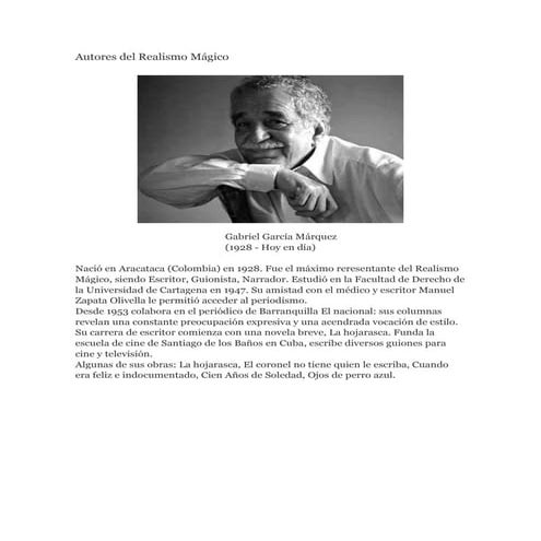 Autores del realismo mágico