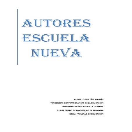 Autores escuela nueva