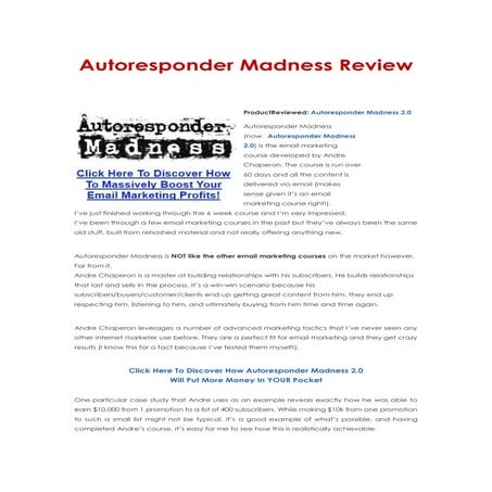 Autoresponder madness 3 download