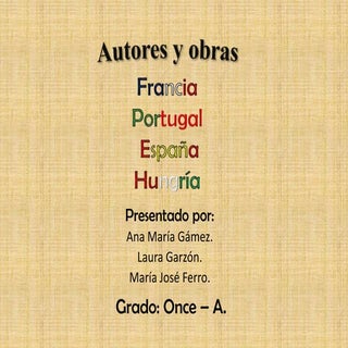 Autores y obras del renacimiento. (...