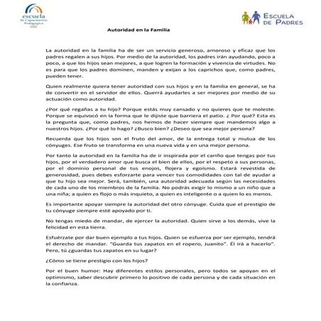 Autoridad en la Familia | PDF