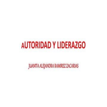 Autoridad y liderazgo 2