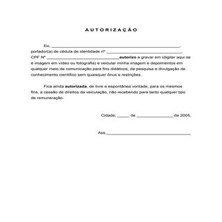 Autorização 1   uso de imagem simples