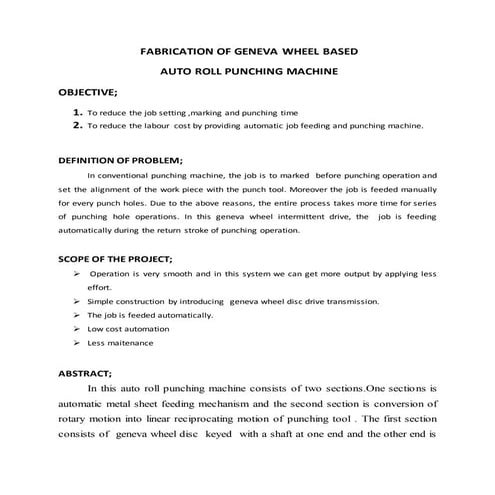 Auto roll punching machine review notes r