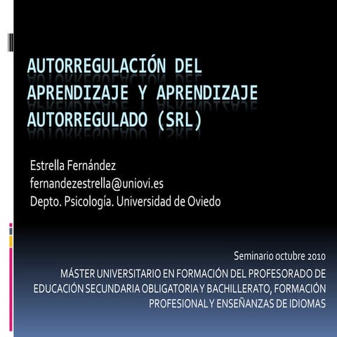 Autorregulación del aprendizaje