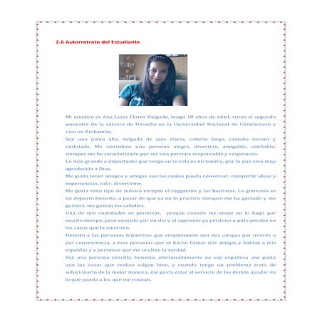 Autorretrato del estudiante