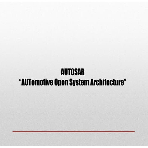 AUTOSAR Memory Stcak (MemStack). | PPTX