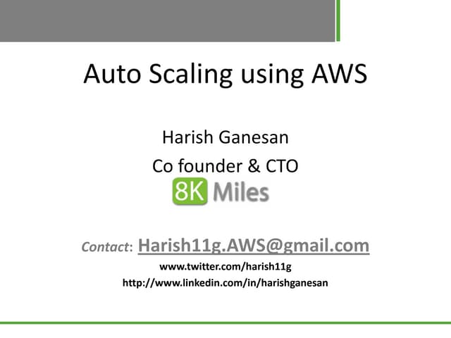 Auto scaling using Amazon Web Servi...