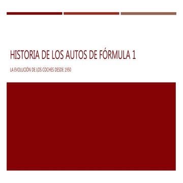 Evolución de los autos de F1