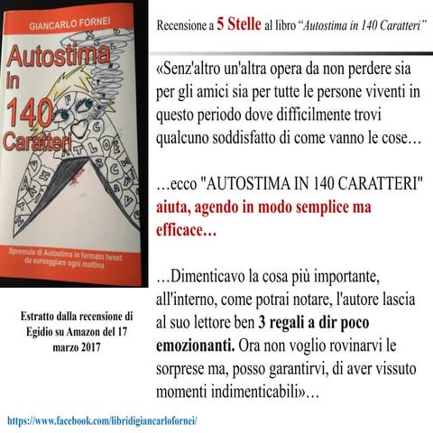 Autostima in 140 caratteri: la recensione a 5 stelle di Egidio su