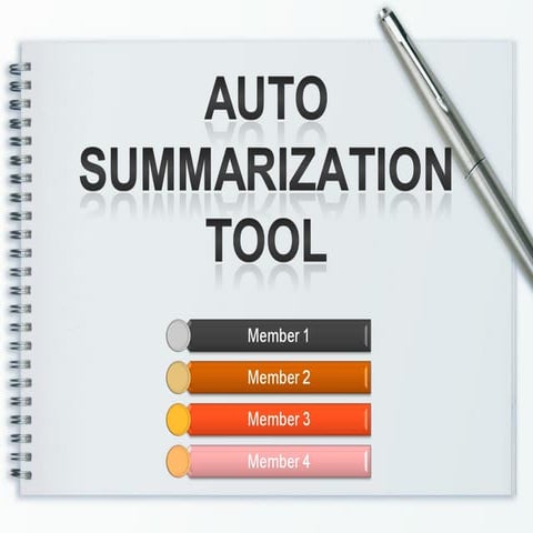 Auto summarization tool