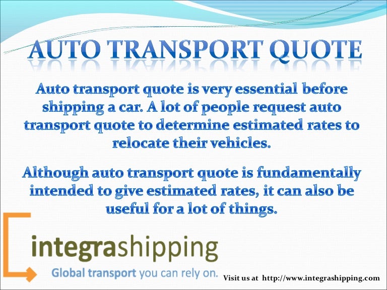 Auto Transport Quote