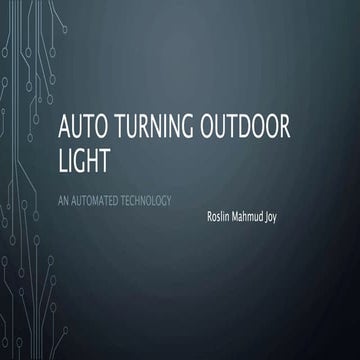 Auto turning outdoor light