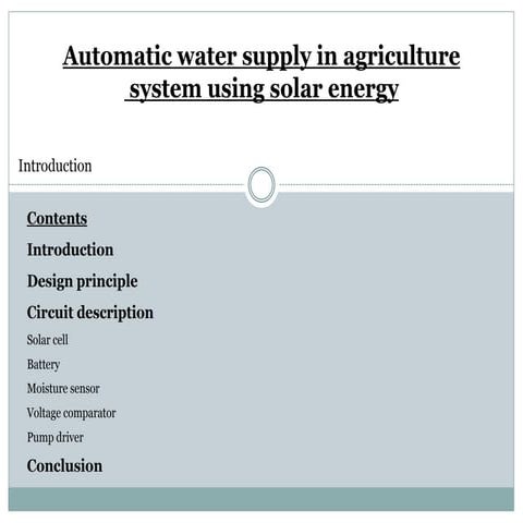 Auto water supply solar