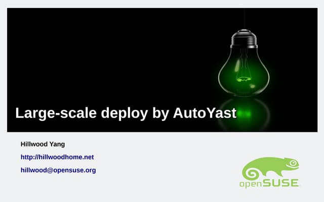 Large-scale deploy by AutoYast