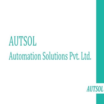 Pre Sales & Service Support on Technology Related Products By Autsol Automati...