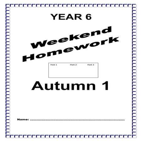 Autumn 1 homework