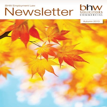 Autumn 2013 Employment Law Newsletter