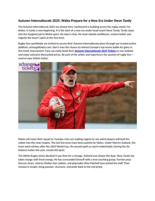 Autumn Internationals 2025 Wales Prepare for a New Era Under Steve Tandy.docx