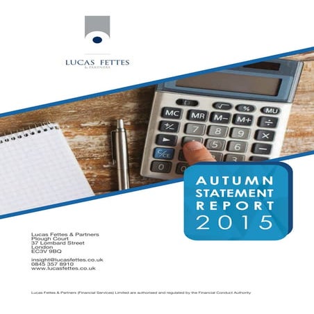 Autumn statement 2015 - comprehensive report