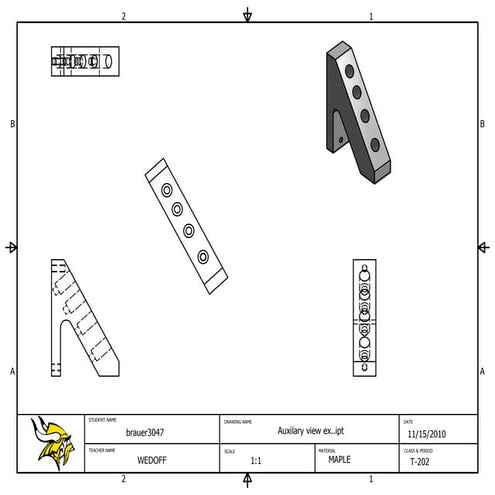 Auxilary View Title Block