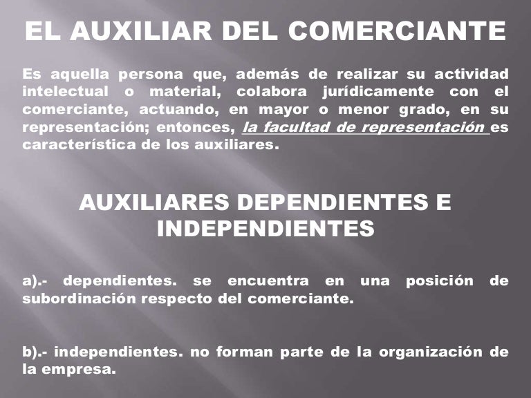 Auxiliares del comerciante, sesión 2