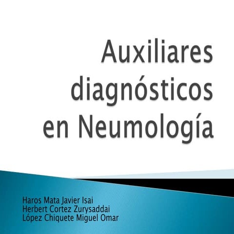 Auxiliares en el diagnostico de neumologia