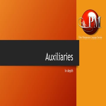 English Auxiliaries: in depth