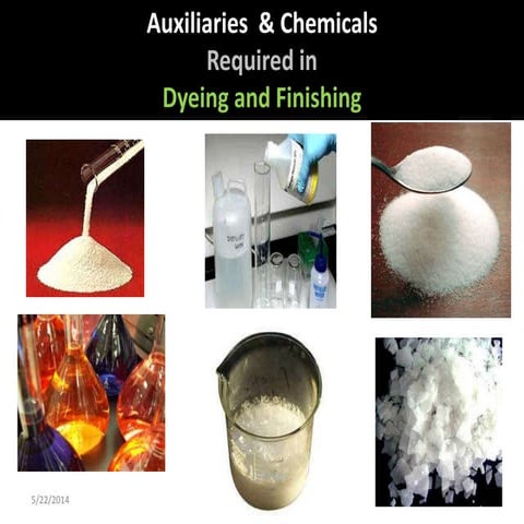 Auxiliaries  & chemicals required in dyeing and finishing