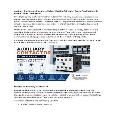 What is a Contactor? | PDF