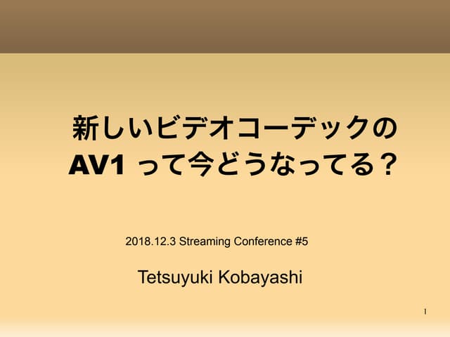 New VIdeo CODEC AV1 