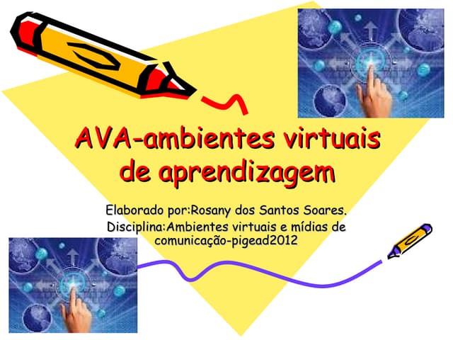 Slide ambientes virtuais de aprendizagem | PPTX