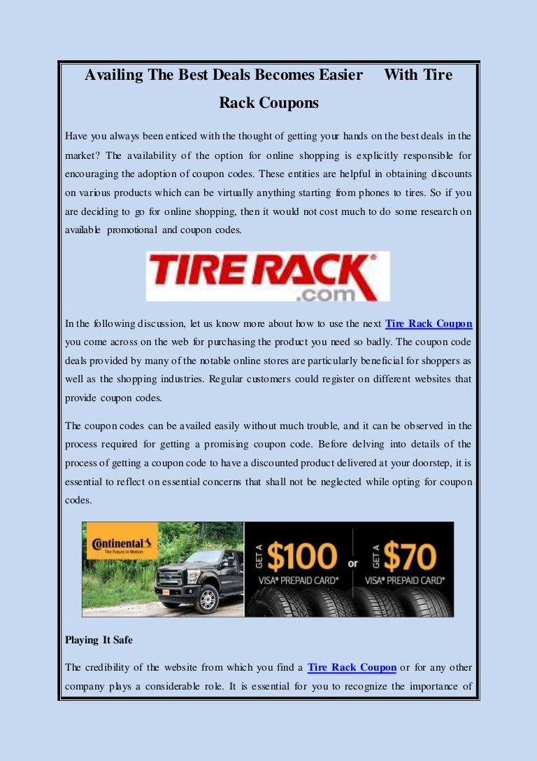 Tire Rack Coupon Code >> Availing The Best Deals Becomes Easier With Tire Rack Coupons Tire Rack Coupon Code >> Availing The Best Deals Becomes Easier With Tire Rack Coupons